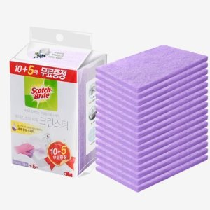 크린스틱 리필 시트형 일회용 베이킹소다 화장실 세면대 변기청소 수세미 15매입 세트