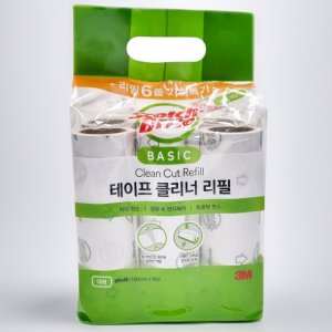 돌돌이 리필 대형 테이프클리너 머리카락 먼지 청소 찍찍이 6롤 세트 16cm x 8M