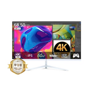 픽셀아트 PIXELART PAU2711W IPS 리얼 4K UHD HDR 화이트 무결점