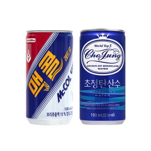 맥콜 + 초정탄산수 190ml X 각 30캔 (총 60캔)