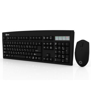 큐센 MK350 무선 키보드 마우스 세트 키스킨 포함 블랙
