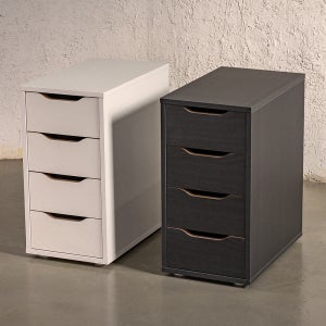 오프레임 스토리지4 storage 4단 서랍장 컴퓨터 노트북 책상 이동형 수납장 자작원목합판