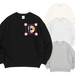 [인쇄비 포함] 맨투맨 오버핏 무지 주문제작 단체티 남여공용 커스텀 티셔츠