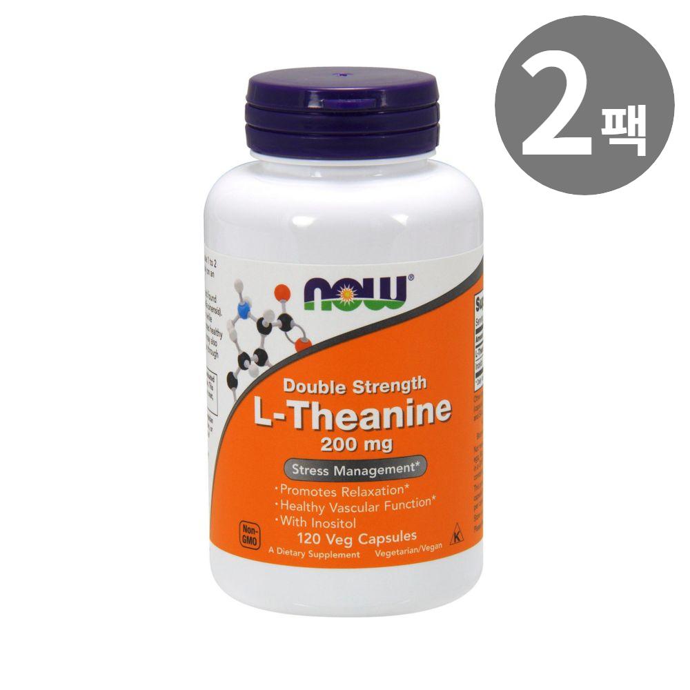 나우푸드 <b>L</b> <b>테아닌 200mg</b> 120정 2팩