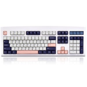 큐센 DT35 104 PBT 유선 무선 블루투스 기계식 키보드 화이트, 하이무저소음바다소금