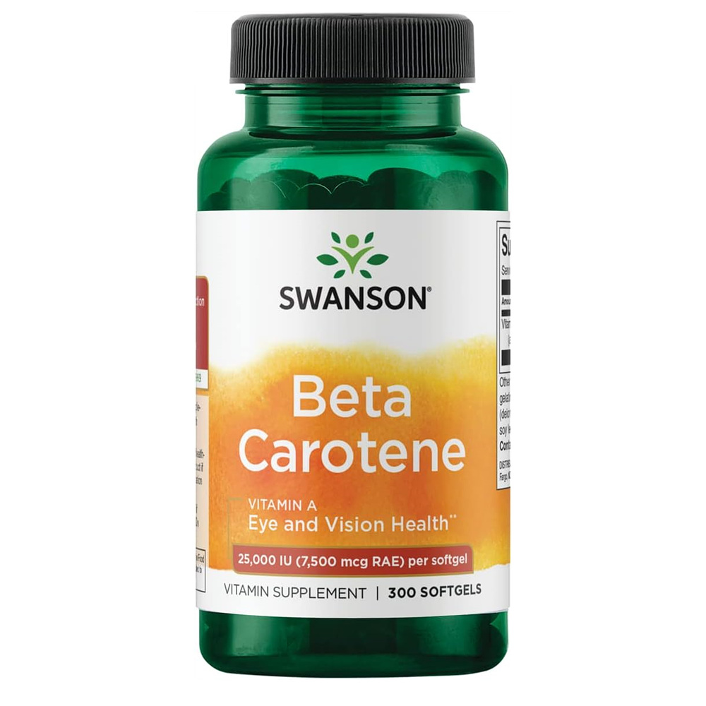 Swanson BetaCarotene 스완 <b>베타카로틴 25000IU</b> 300정