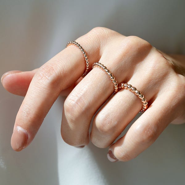 14k 볼반지 빼를리 버블 명품 할로우 뺑돌이 금 반지 2mm 2.5mm 3mm