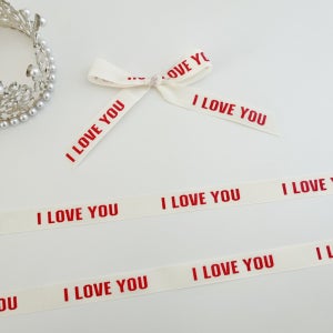 기념일 선물 답례품 구디백 포장 아이러브유 리본 끈