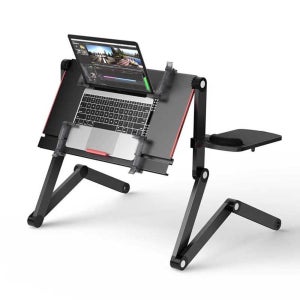 눕서대 노트북 받침대 침대위 독서대 책상 받침 거치대 블랙 X5Pro L 53cm 4섹션