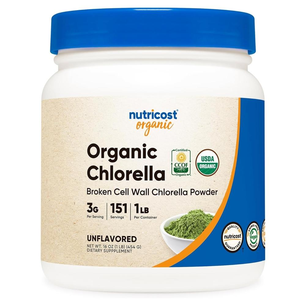 <b>뉴트리코스트 클로렐라</b> 파우더 3g 151회분 <b>Nutricost Chlorella</b>