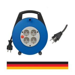 브레넨스툴 케이블릴 컴팩트 경량 4구 10m 블루 전기릴선 전기연장선 베리오라인