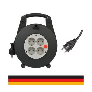 브레넨스툴 케이블릴 컴팩트 경량 4구 10m 블랙 전기릴선 전기연장선 베리오라인