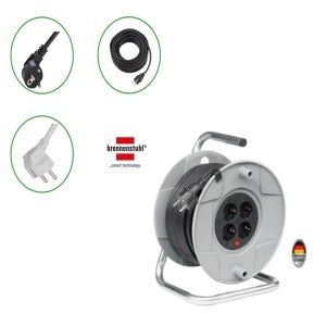 브레넨스툴 케이블릴 컴팩트 경량 4구 40m 전기릴선 전기연장선 경제형