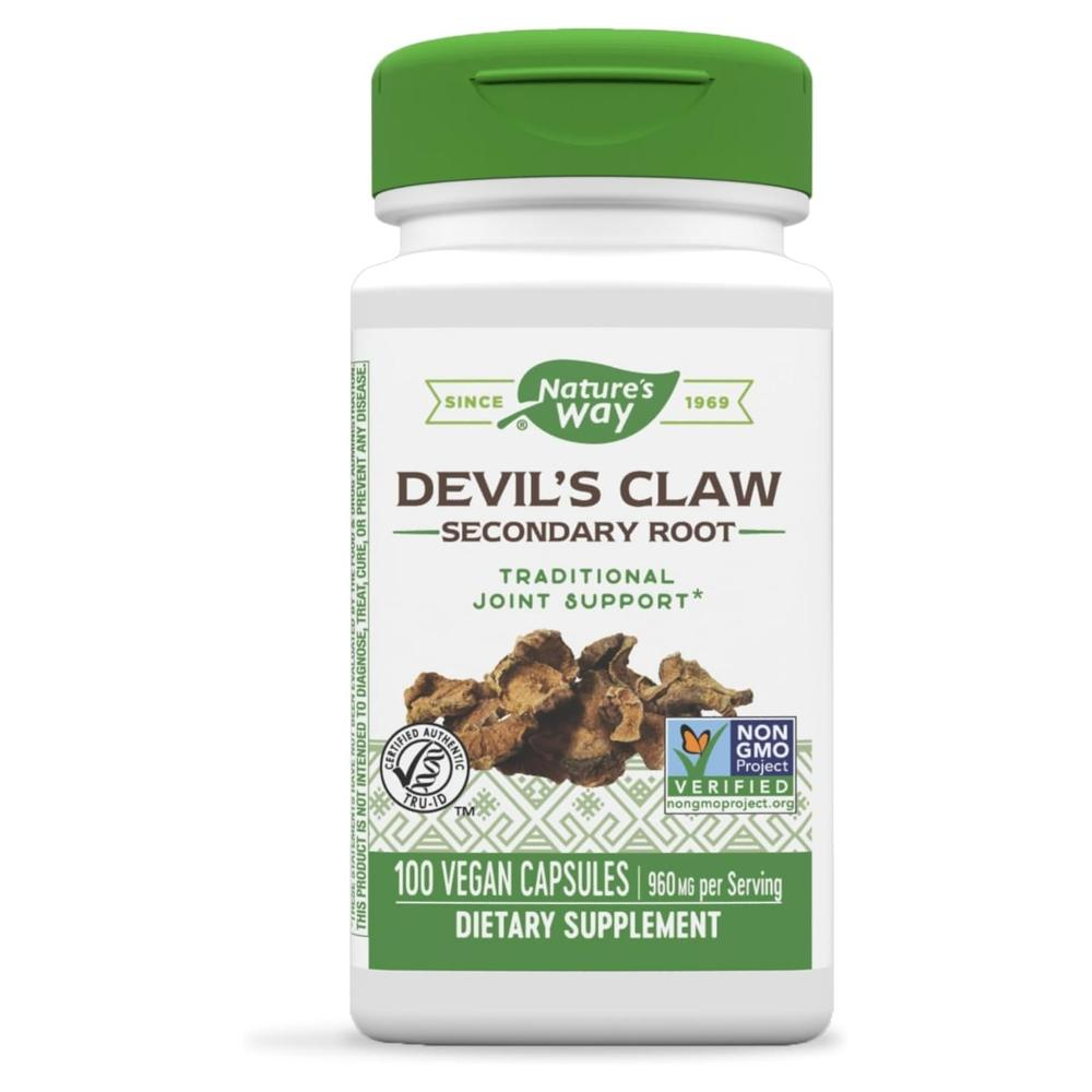 네이처스웨이 악마의 발톱 뿌리 Devil’s Claw 960mg 100비건캡슐 <b>데빌스클로</b>