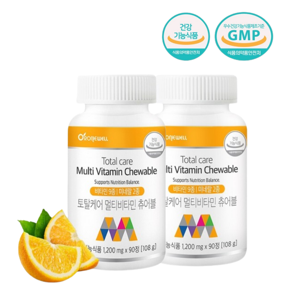 올인원 츄어블 비타민 온가족비타민 어린이비타민 6개월분