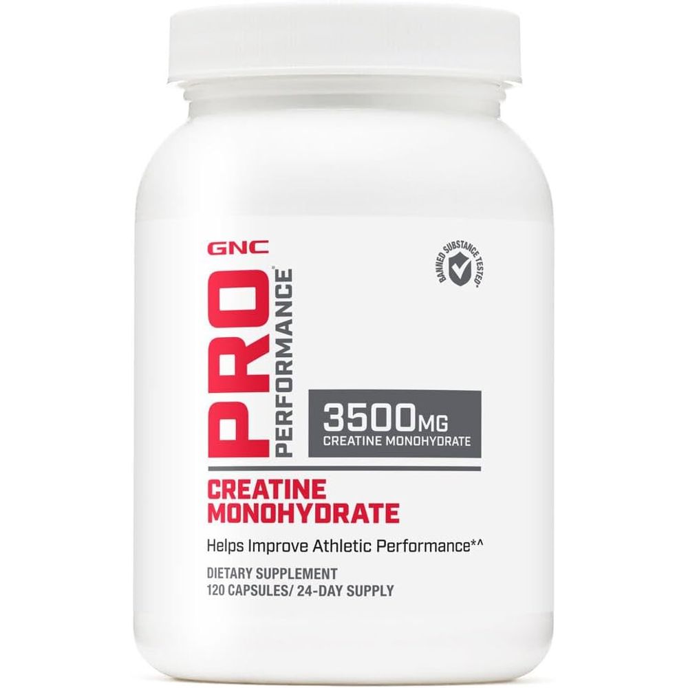 GNC 지엔씨 프로 퍼포먼스 <b>크레아틴 모노하이드레이트 3500mg</b> 120캡슐