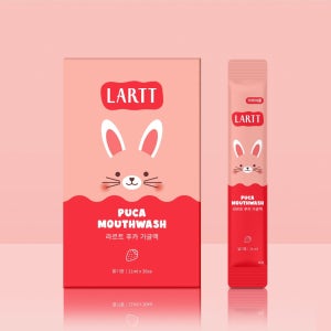 라르트 푸카 스틱가글 무알콜 충치예방 일회용 구강청결제 어린이 가글 딸기향, 1개