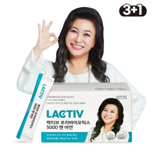 [4개월분] 락티브 프리바이오틱스 5000 앤 아연 오은영 배합 유산균 30포, 4개