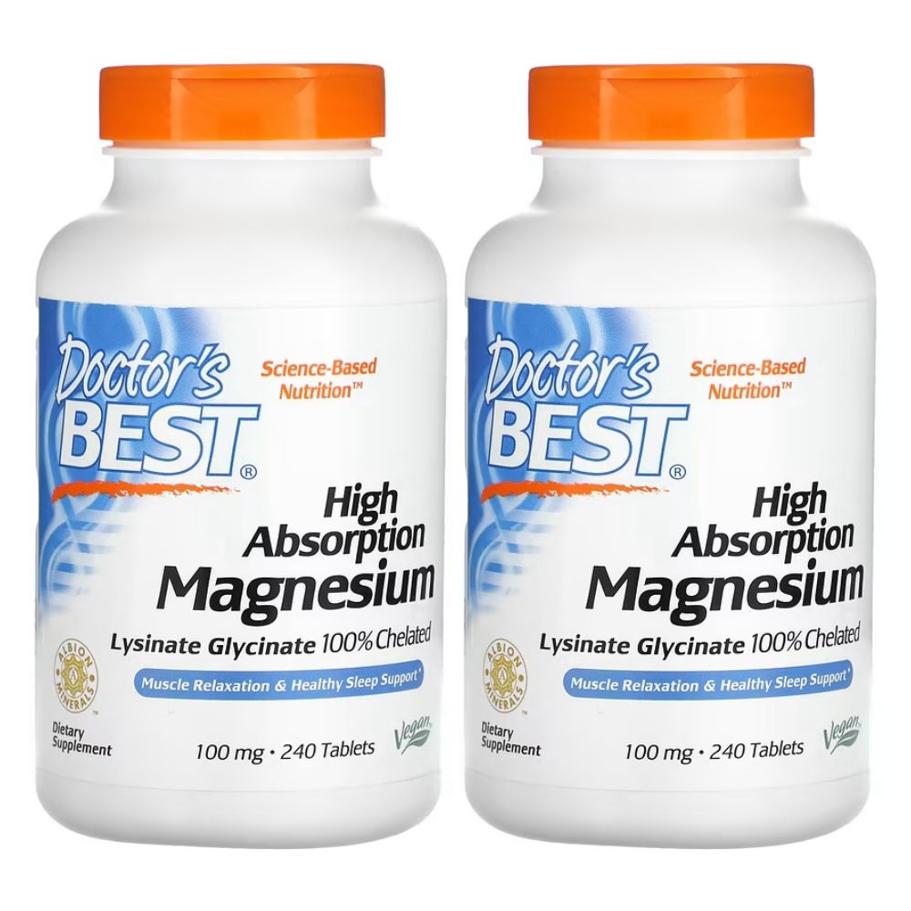 (2통)닥터스베스트 고흡수 <b>마그네슘</b> 100mg 240정 글리신산 <b>Magnesium</b>