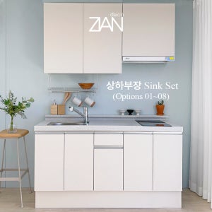 지안데코 인조대리석 싱크대 상하부장세트 1500A 상부장 하부장 DIY 교체