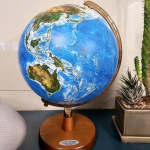 위성영상 원목지구본 실제지구 위성도 인테리어