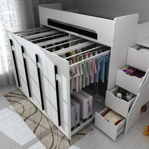 네오 슬라이딩 옷장 수납 벙커침대 슈퍼싱글 SS