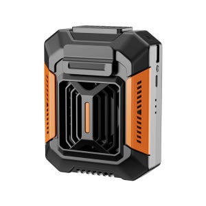 1+1야외 전신 냉각 신기 허리걸이선풍기무소음 미니휴대용 선풍기 손전등+보조배터리+허리띠