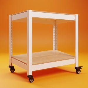 3단트롤리 스피드랙 홈던트 이동식 트롤리 2단