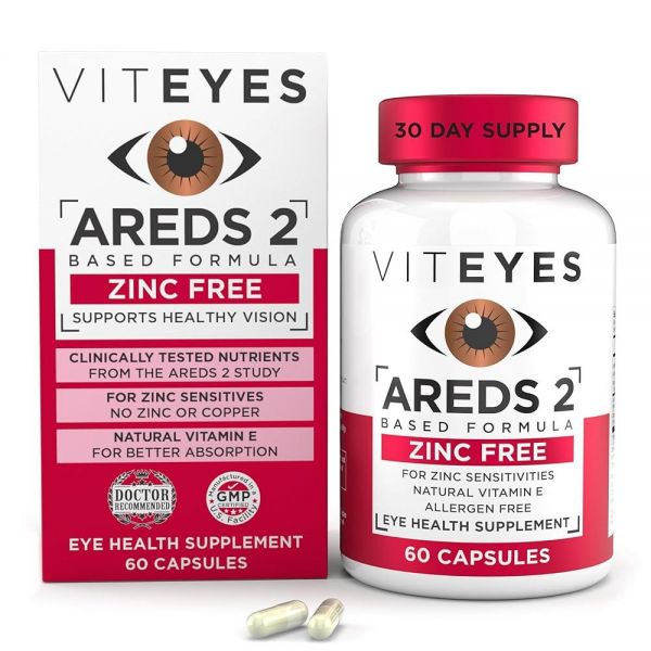 <b>Viteyes</b> AREDS 2 <b>아연</b> 프리 황반 지원, 60개입