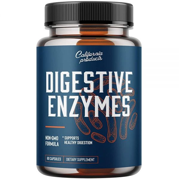 DIGESTIVE ENZYMES 60 Capsules 장 건강을 위한 소화 효소 보충제 -