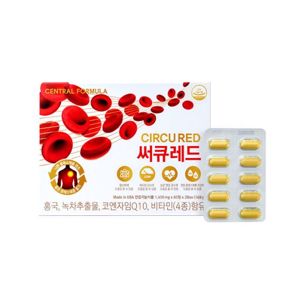 <b>센트럴포뮬러</b> 콜레스테롤건강 써큐레드 프리미엄 60정1개월