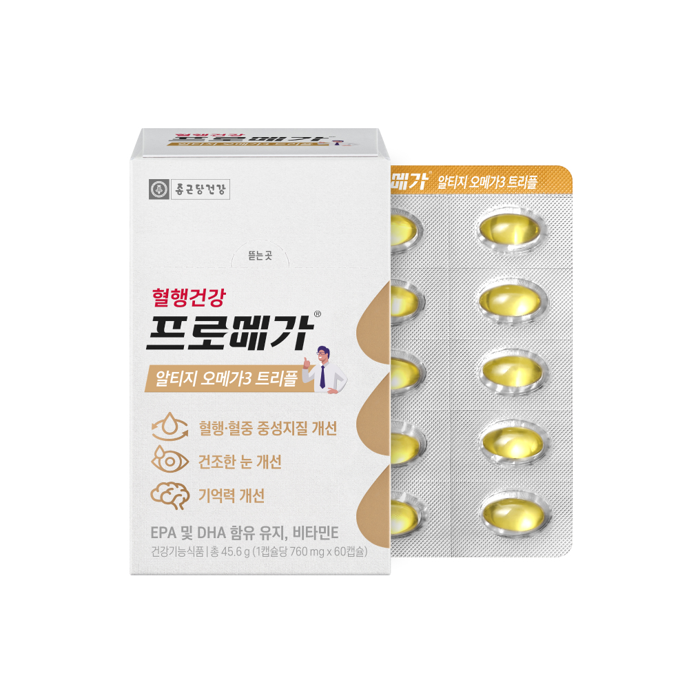 <b>종근당건강</b> 프로메가 알티지 오메가3 트리플 60캡슐, 1개