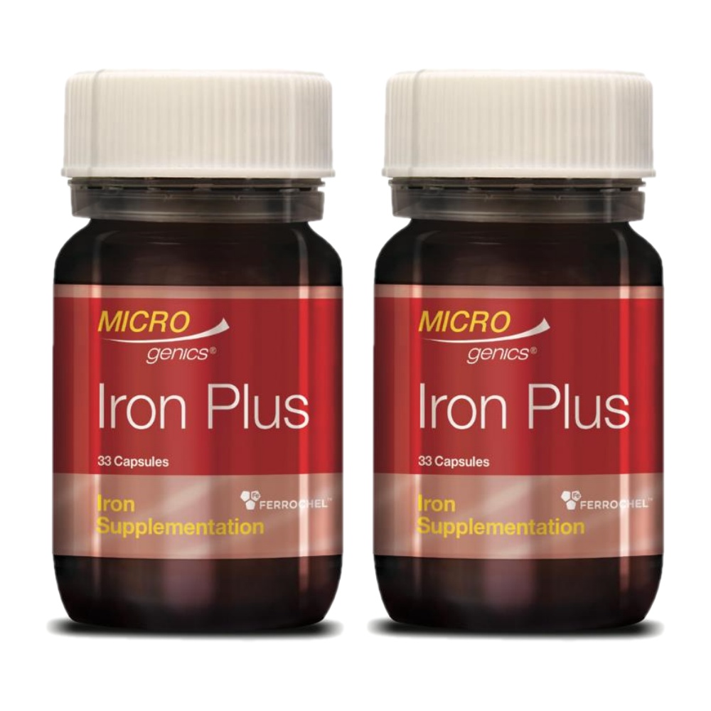 호주 <b>마이크로제닉스 철</b>분제 33캡슐x2개 Microgenics Iron Plus