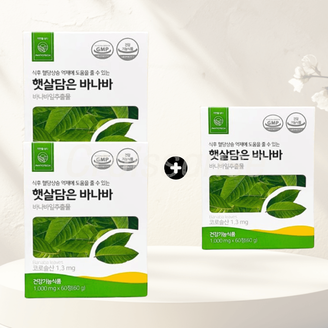 [2+1] <b>파이토테크</b> 햇살담은 바나바 혈당관리 3박스 (180정)