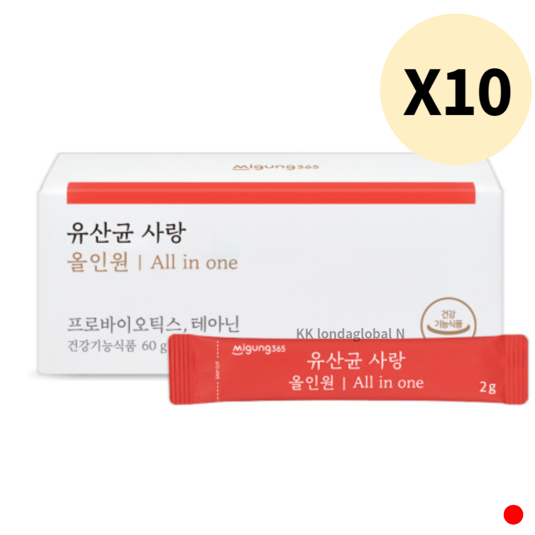 미궁365 <b>유산균 사랑 올인원</b> 테아닌 건강 식품 300포