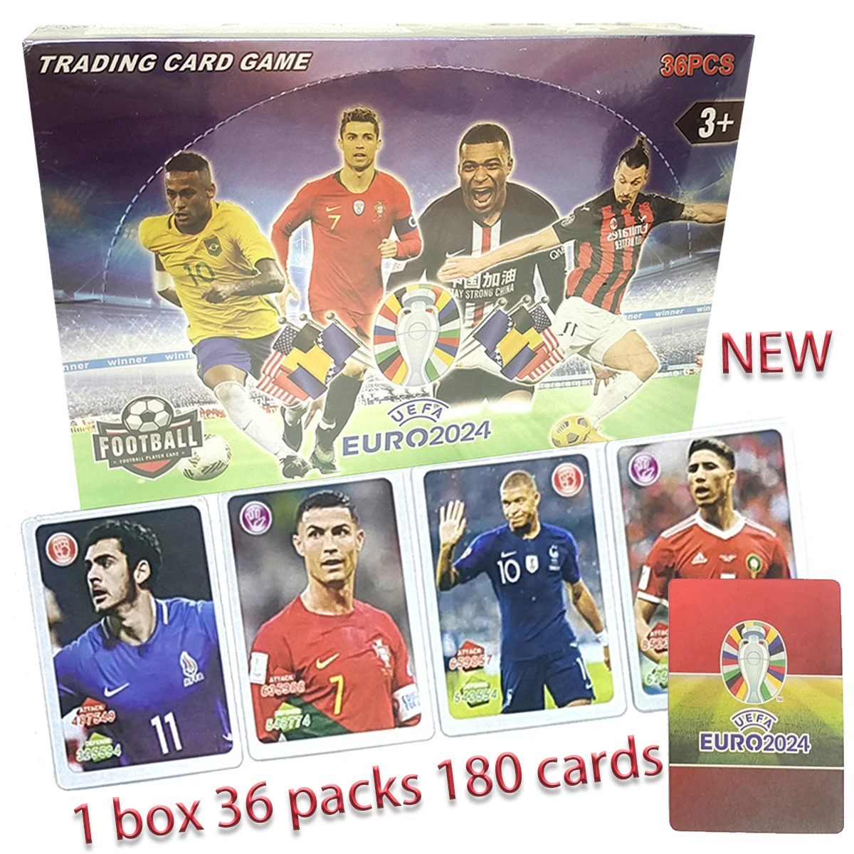 스포츠카드 크리스티아누 호날두 레오 메시 FIFA 카드 컬렉션 Mbappe Lottin 축구 스타 희귀 게임 장난감 크리스마스 생일 180 개
