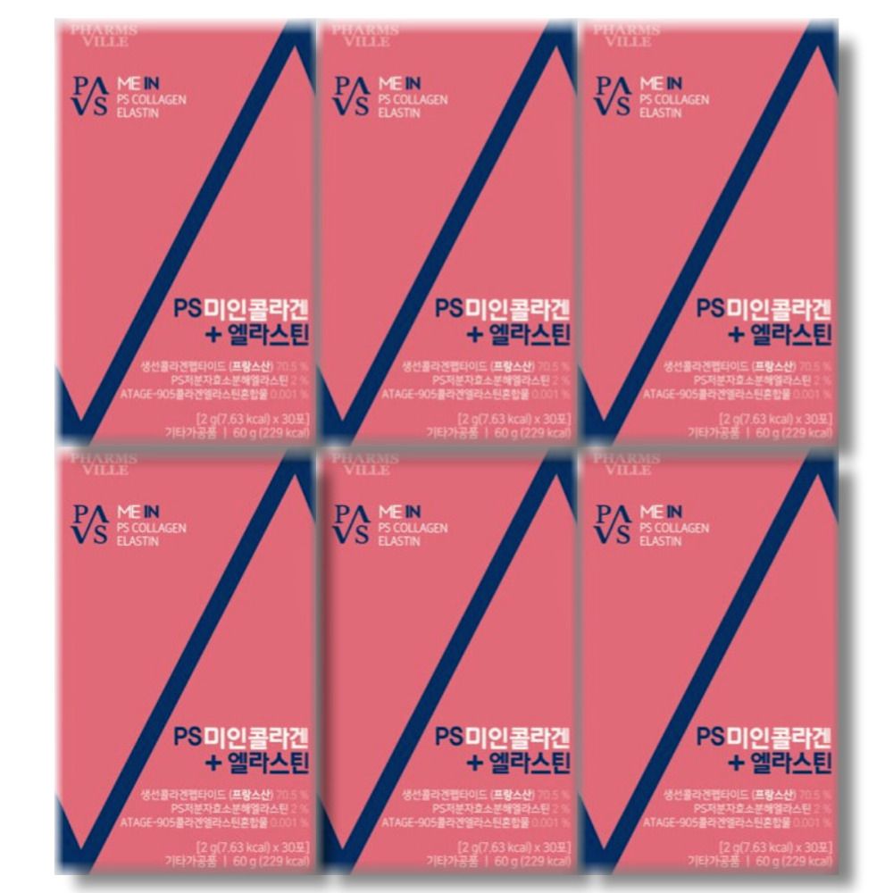 <b>PS 미인 콜라겐 플러스 엘라스틴</b> 2g x 30포 6박스