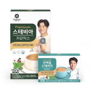 (쇼핑백 증정+100+30 세트) 맥널티 스테비아 제로슈가 커피믹스 100개입+단백질 커피믹스 30개입 설선물세트 명절선물