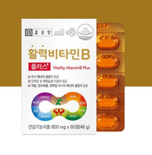 종근당 활력 비타민B <b>플러스</b> 800mg x 60정