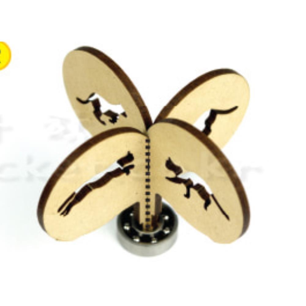 4인 잔상효과 실험 움직이는 나무판 치타영화만들기 과학교구 창의력 초등생