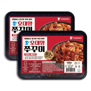 [2팩] 양념쭈꾸미 500g 오대양씨푸드 매운맛 간편조리 HACCP