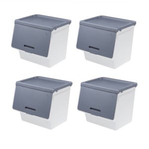 시스맥스 루맥스 슬라이딩 리빙박스 대형 그레이 X 4개세트