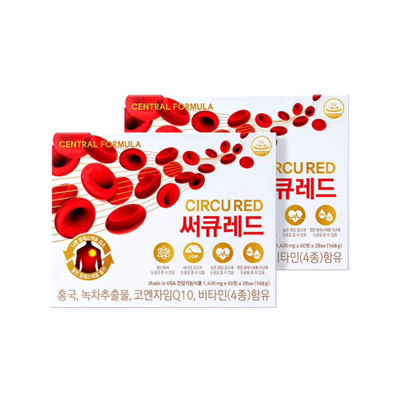 <b>센트럴포뮬러</b> 혈행 써큐레드 60정 (1개월분) X 2개
