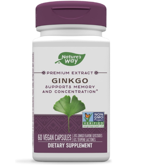 <b>Natures Way</b> 징코빌로바 추출물 60정 <b>기억력</b> 두뇌 GINKGOBILOBA