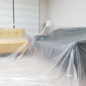 대형비닐 얇은 LDPE 4x10m 방풍 먼지차단 방수