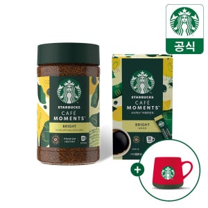 [본사직영] 스타벅스 카페모먼트 프리미엄 인스턴트 병커피 브라이트 1개&스틱 브라이트 10입 구성 외 73종+스타벅스 홀리데이 머그 350ml