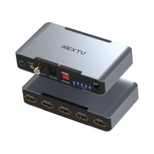 부요아 1대4 8K 모니터 HDMI 분배기 오디오 분리 다운스케일
