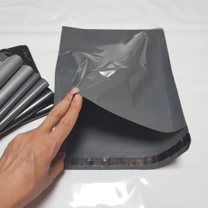 LDPE 택배봉투 18x25+4 100장 블랙 실버 그레이