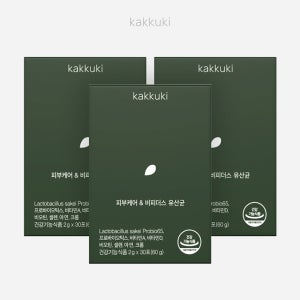 [3+니들패치 1박스 추가증정] 피부케어 비피더스 유산균 30포, 3개