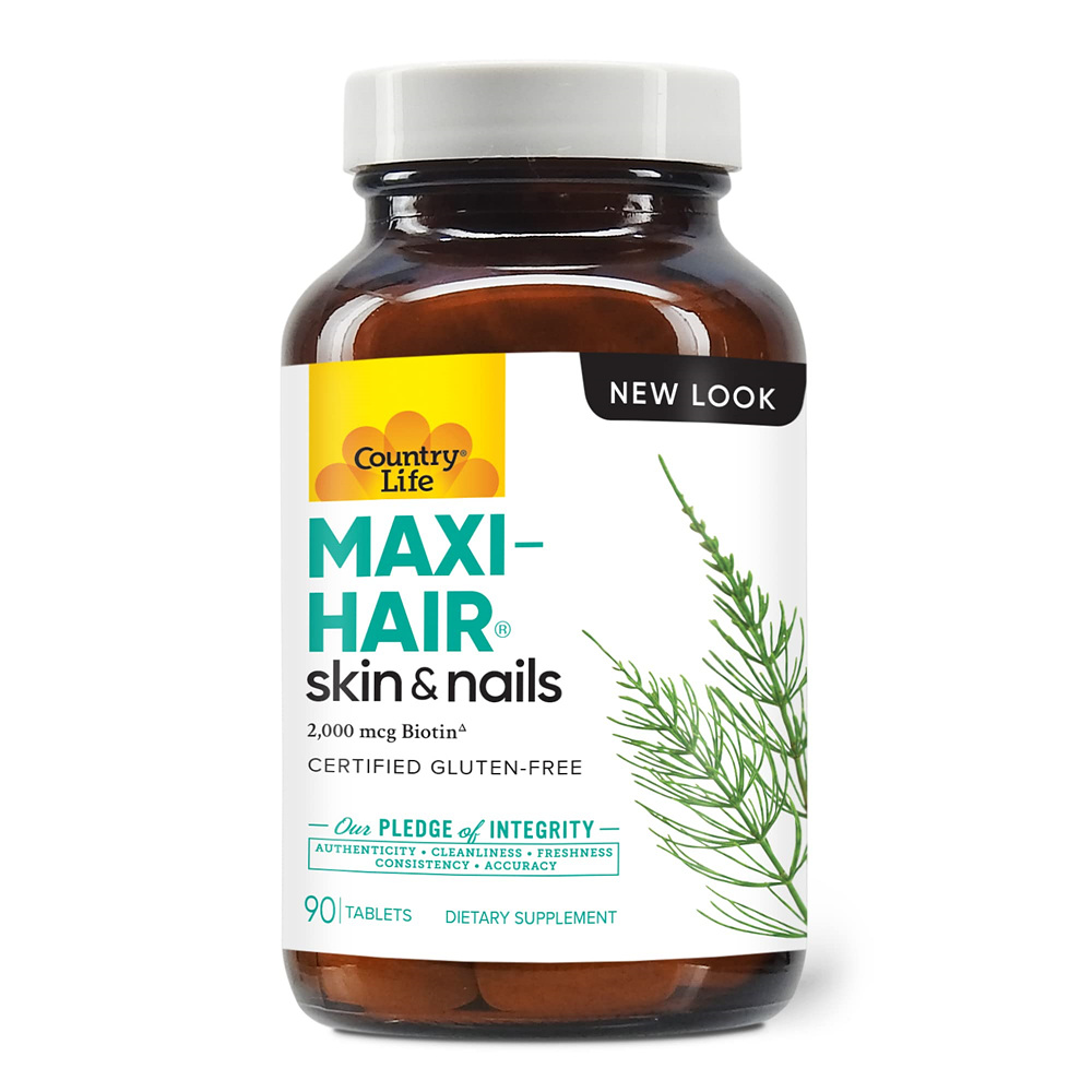 <b>컨트리라이프</b> 맥시 헤어 스킨 네일 2000mcg 비오틴 90타블렛